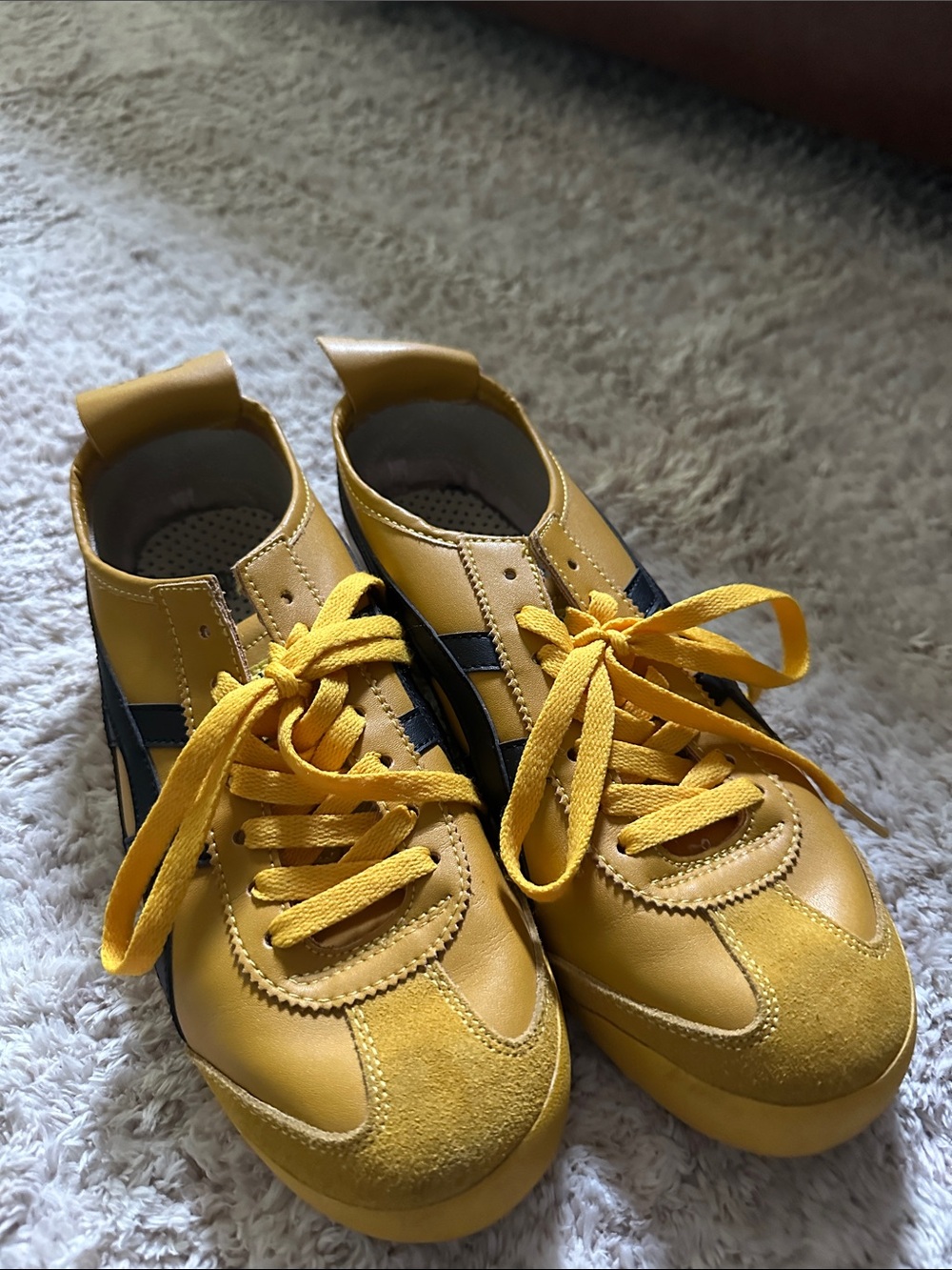 Onitsuka Tiger by Asics Yellow and Black Retro Sneakers